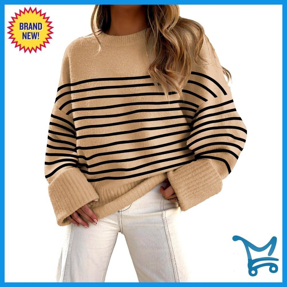 Oversized Chunky Pullover Sweater Fuzzy Knit Long Sleeve Casual Fall Outfit